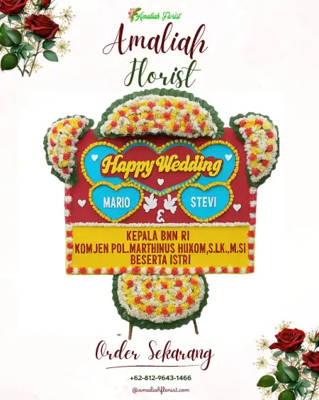 Papan Bunga Pernikahan Sango